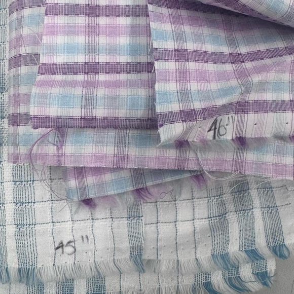 Colorful Patterned Fabric Bundle 9 pieces cotton gingham sewing - Picture 6 of 6